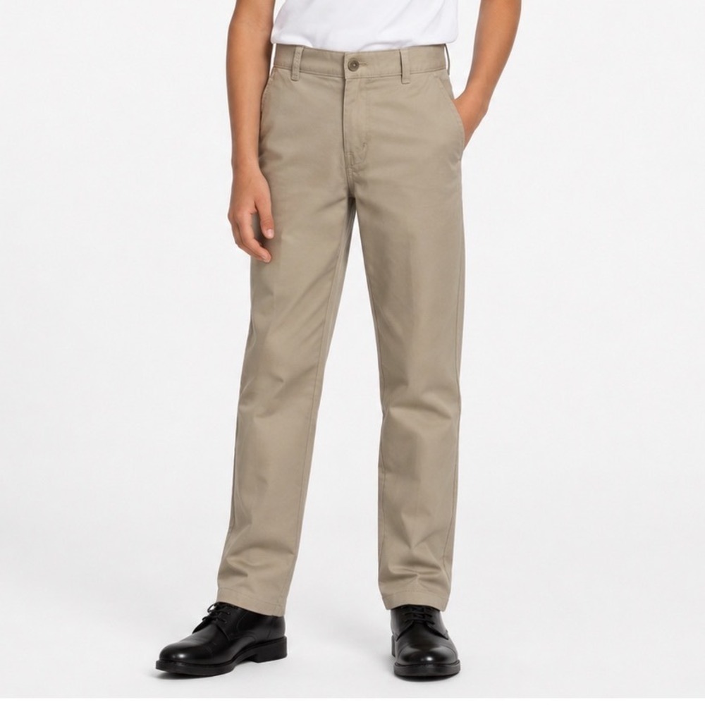 Nautica Boys School Uniform Reinforced Knee Khaki Pants Size 16 Regular
